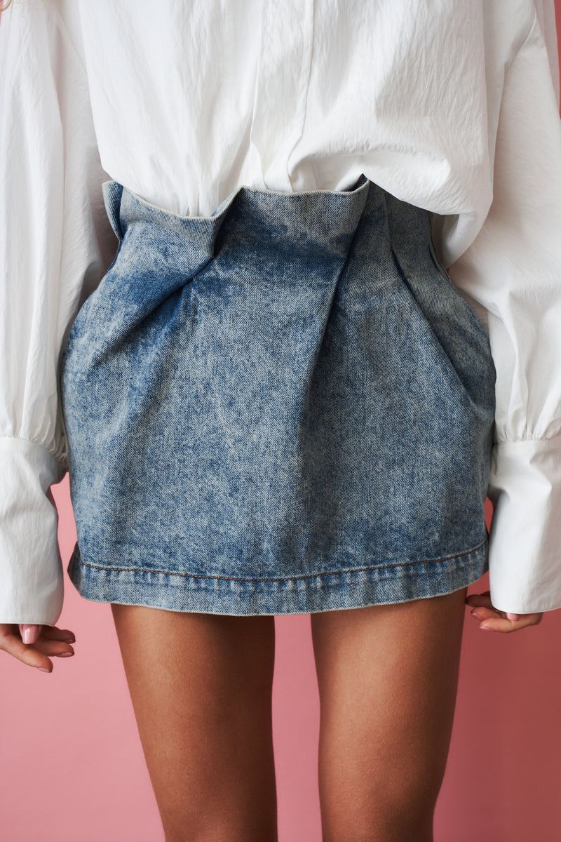 Vintage Denim Flower Corset
