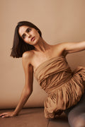 Ruched Balloon Corset Bronze - DÉSORDRE