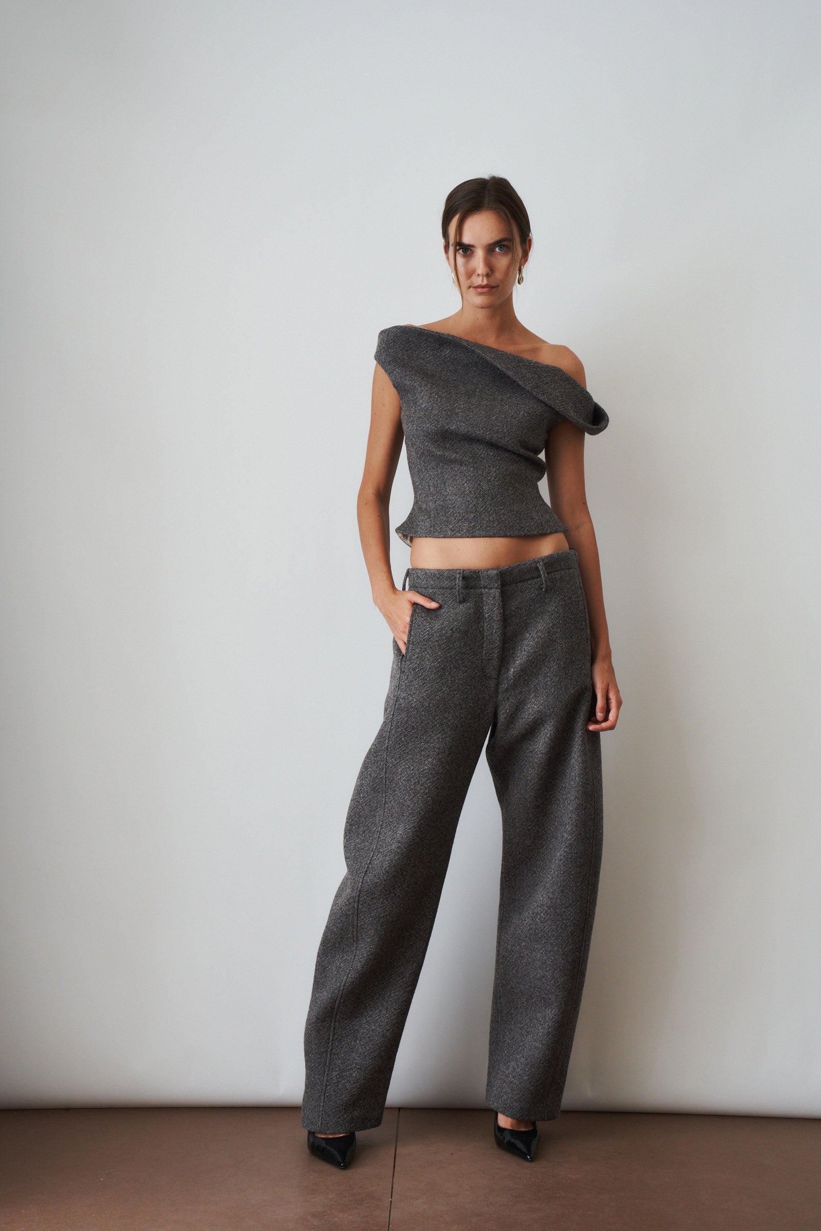 Petal Wool Top Grey - DÉSORDRE