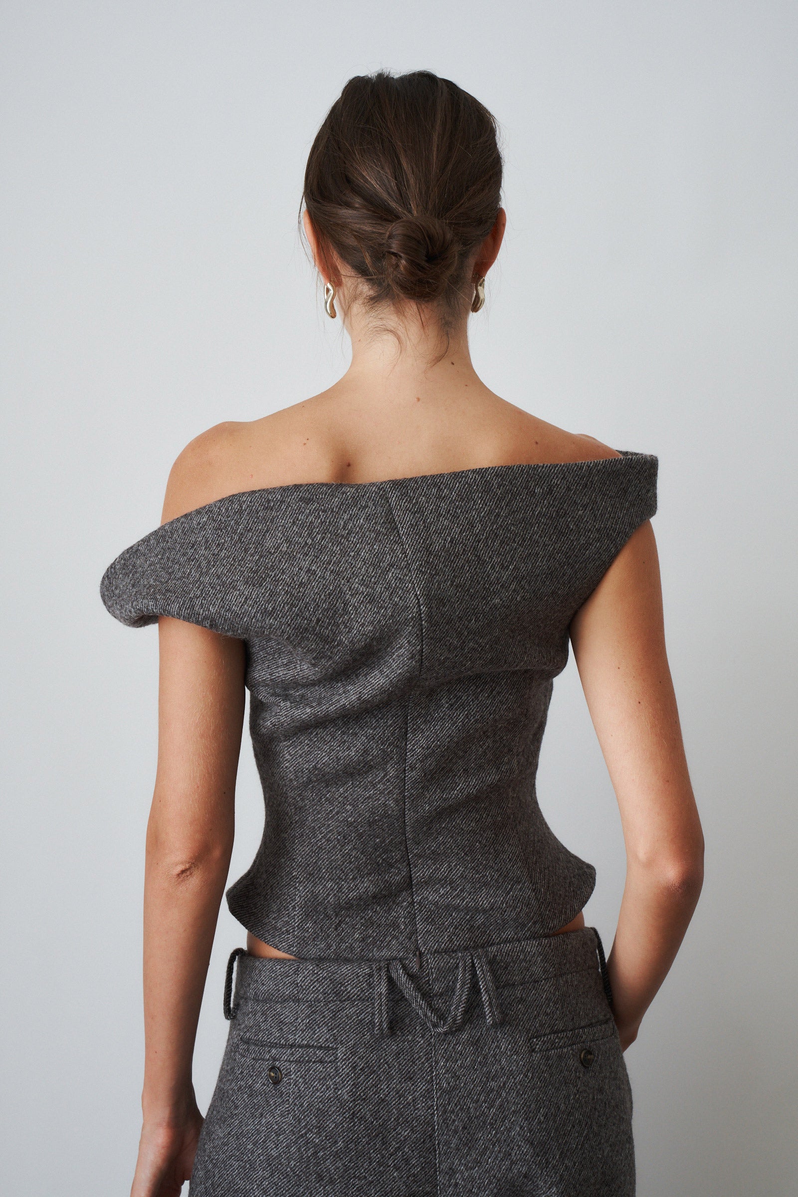 Petal Wool Top Grey - DÉSORDRE