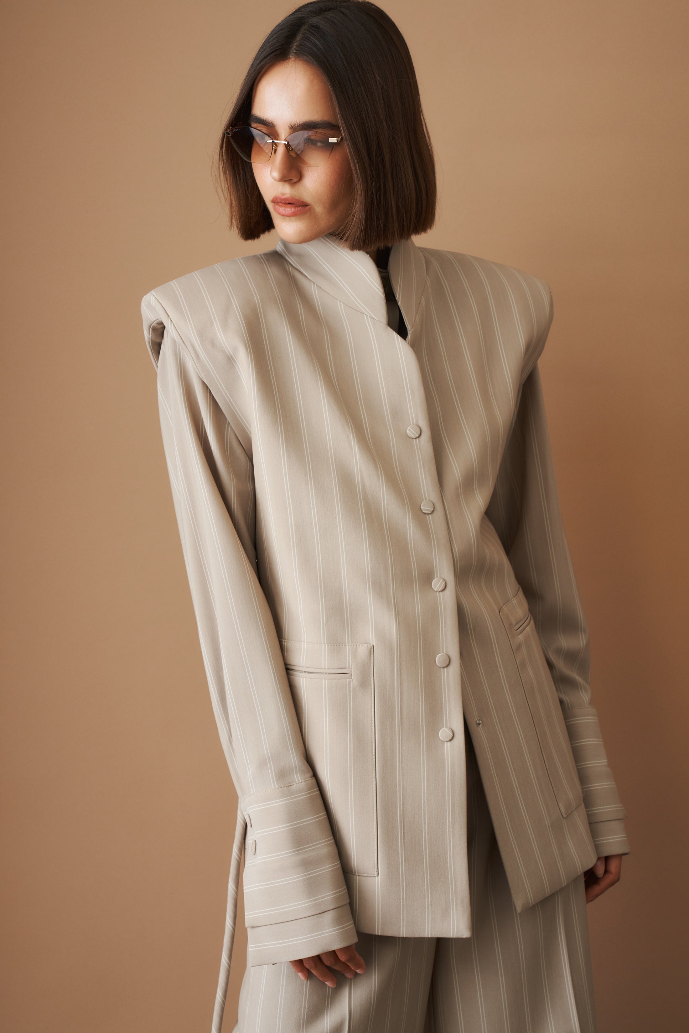 Striped Viscose Wool Vest - DÉSORDRE