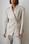 Taupe Viscose Wool Jacket - DÉSORDRE