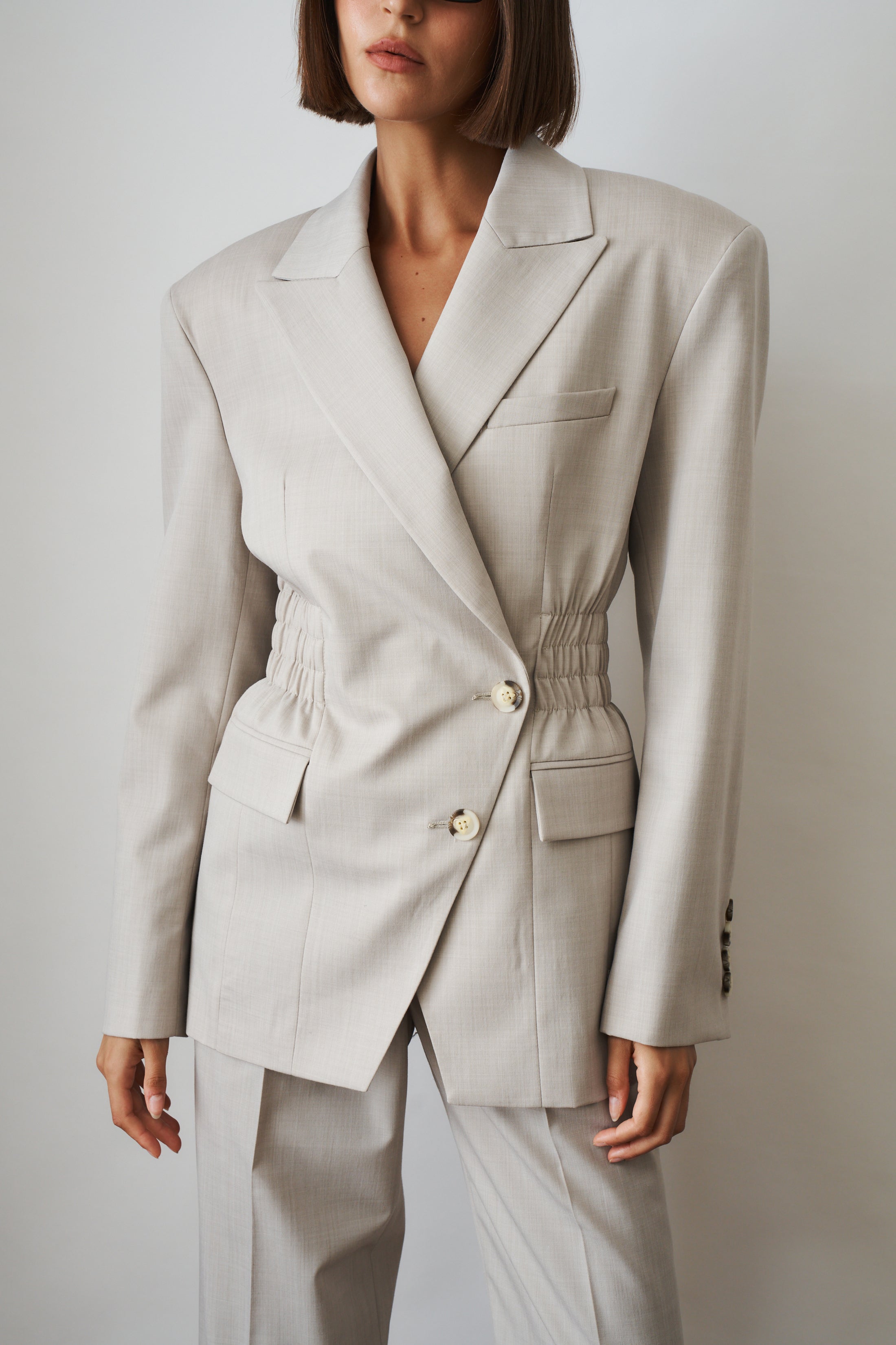 Taupe Viscose Wool Jacket - DÉSORDRE