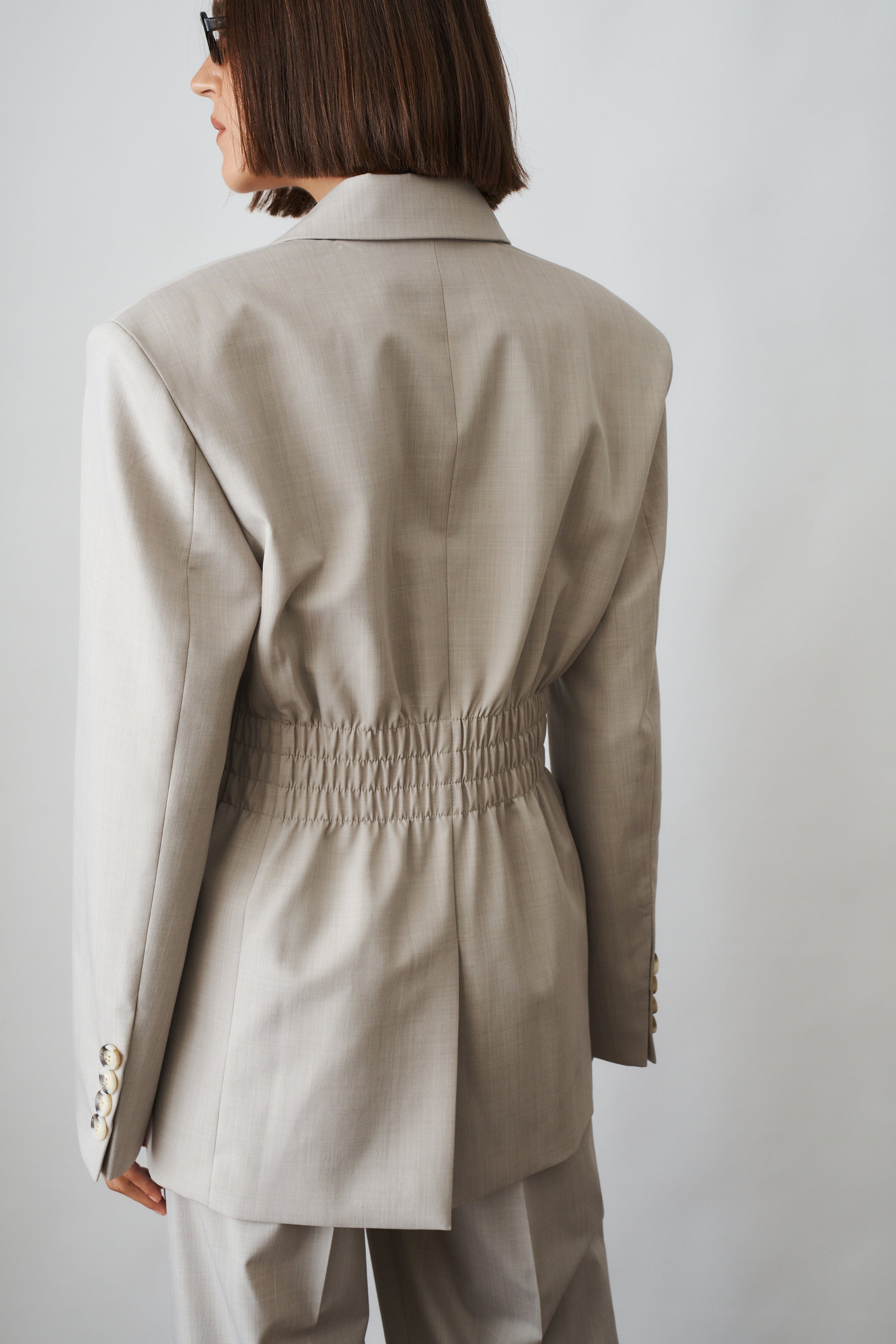 Taupe Viscose Wool Jacket - DÉSORDRE