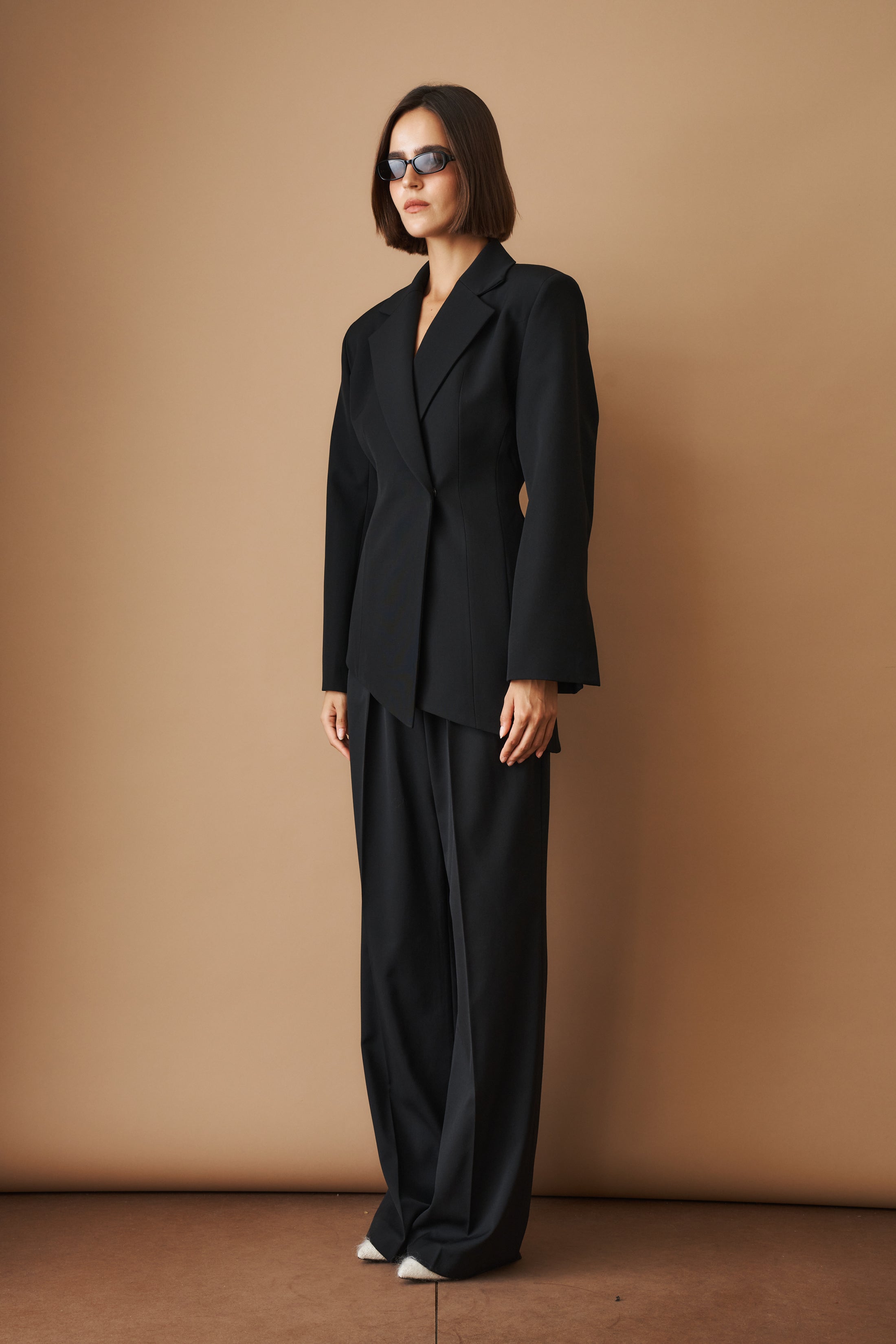 Asymmetric Blazer Black