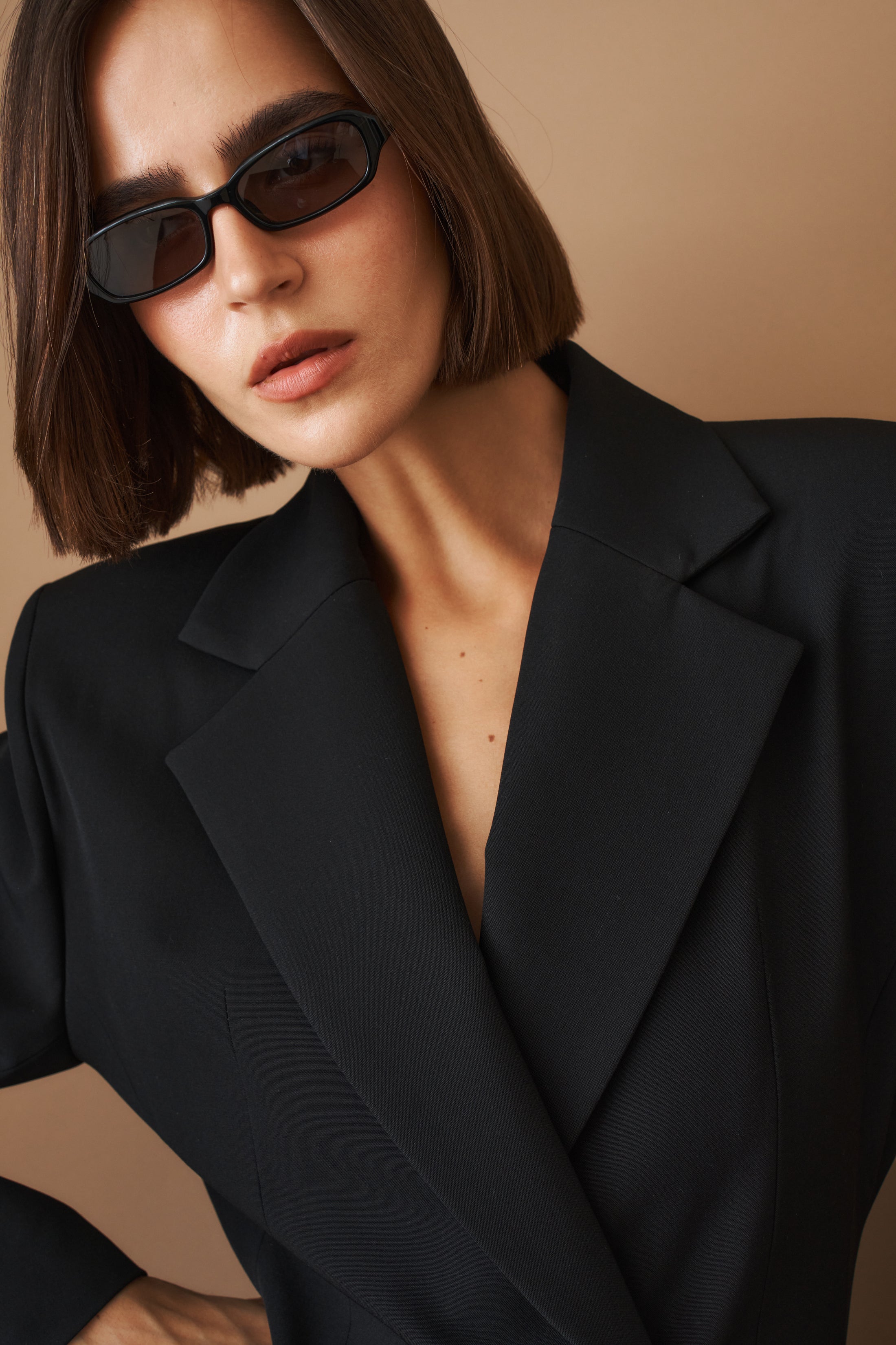 Asymmetric Blazer Black