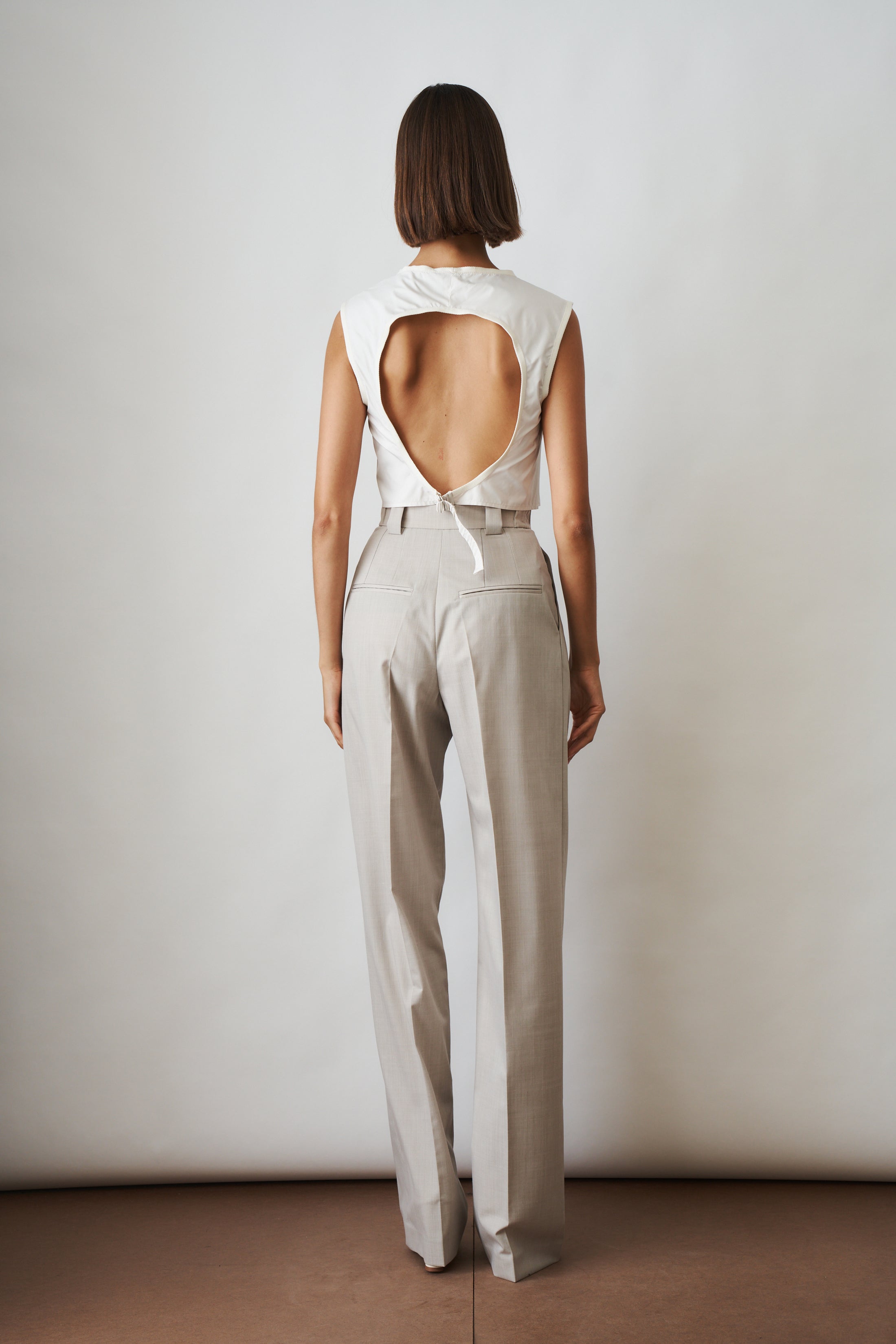 Taupe Viscose Wool Pants - DÉSORDRE