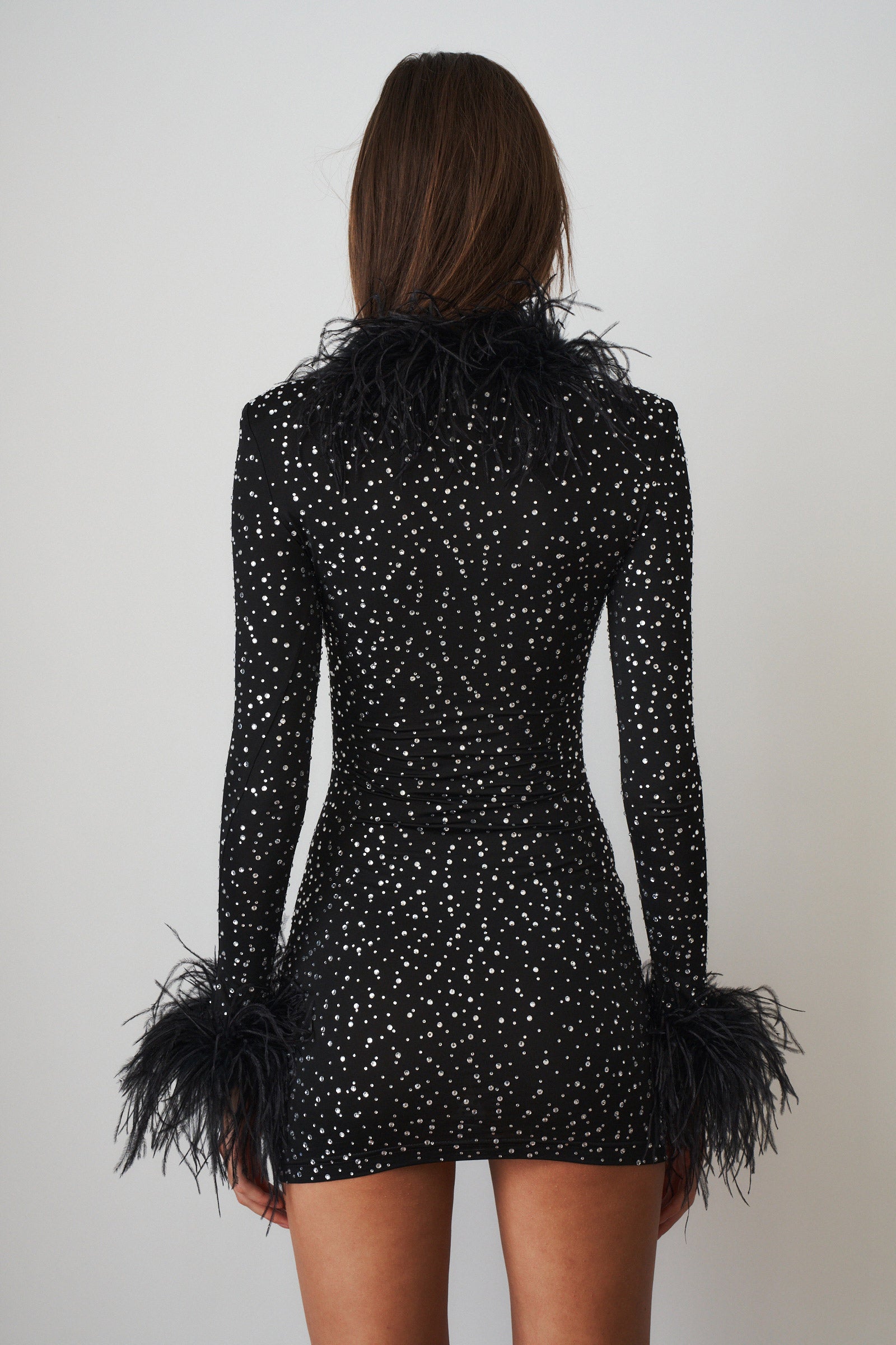 Margot Feather Diamond Mini Dress - DÉSORDRE