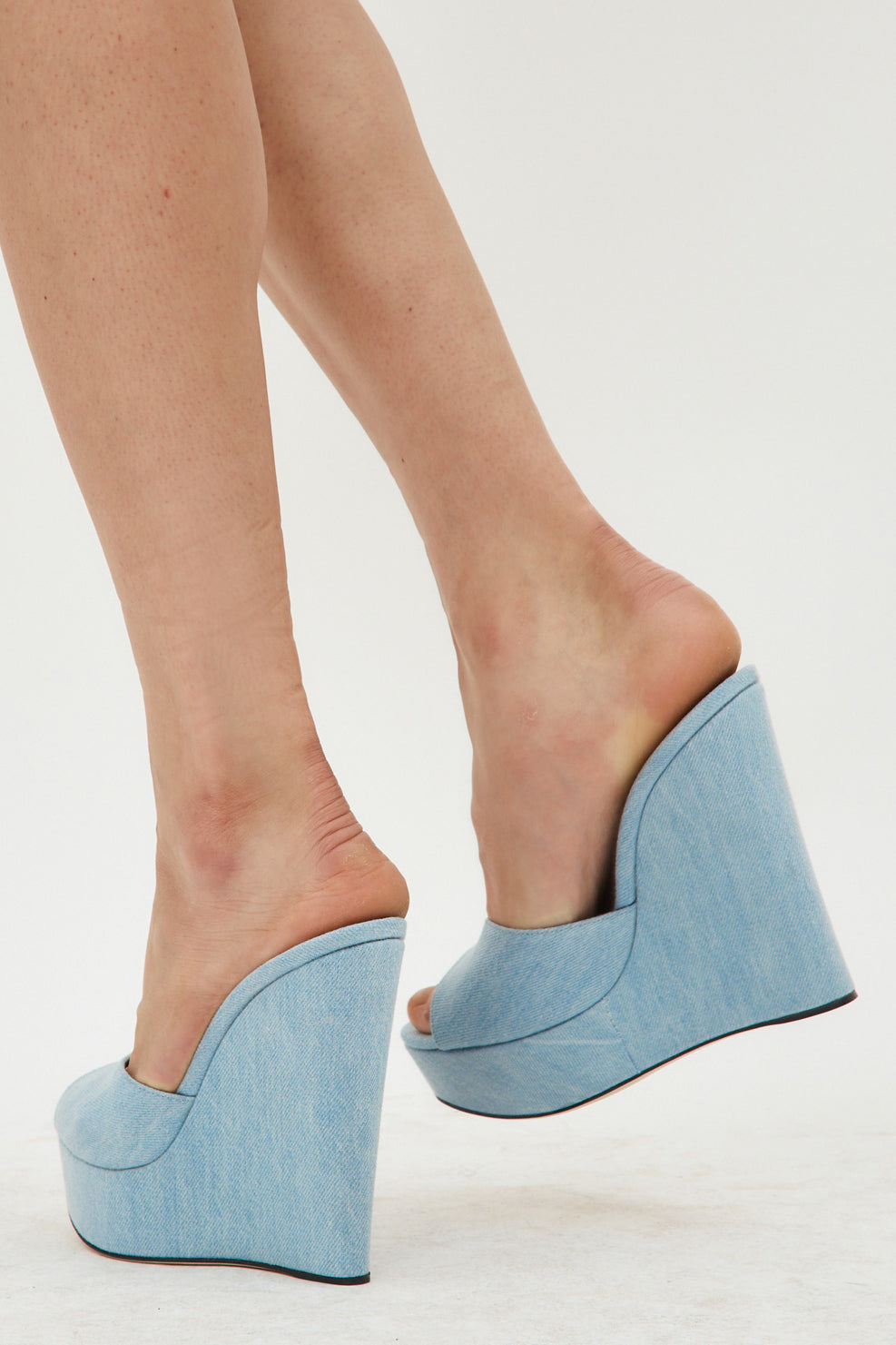 Olga Blue Denim Platforms - Désordre Boutique