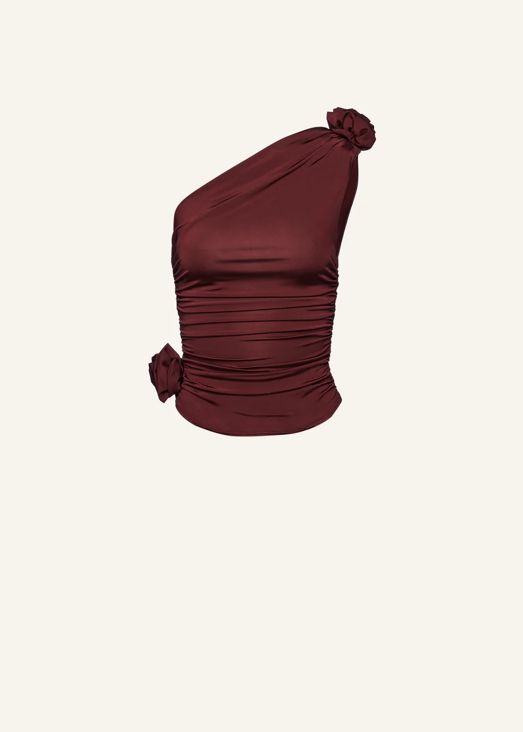 One Shoulder Burgundy T-Shirt - Désordre Boutique