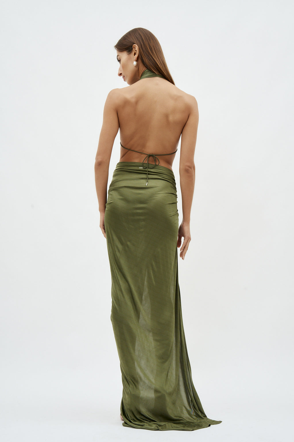 Open Draped Mousse Gown - Désordre Boutique