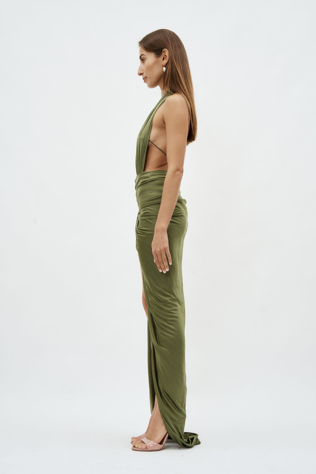 Open Draped Mousse Gown - Désordre Boutique