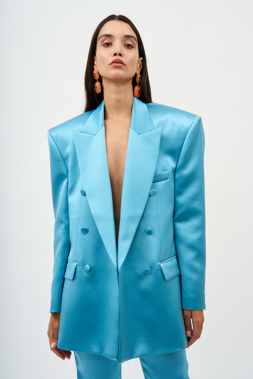 Oversized Double Breasted Aquamarine Blazer - Désordre Boutique