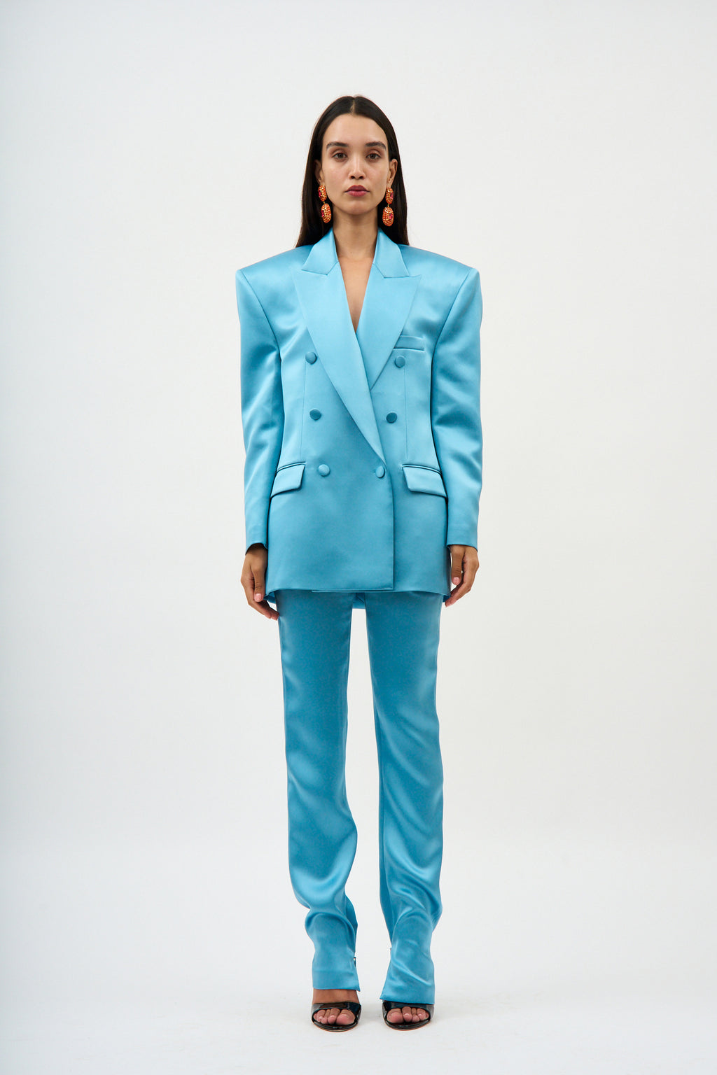 Oversized Double Breasted Aquamarine Blazer - Désordre Boutique