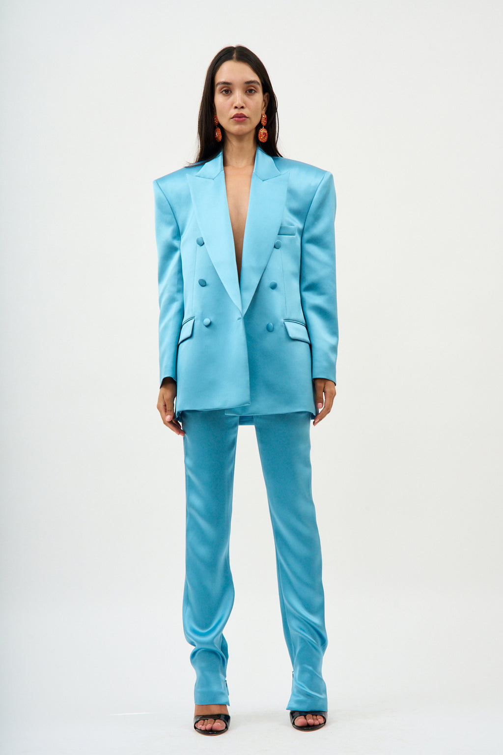 Oversized Double Breasted Aquamarine Blazer - Désordre Boutique