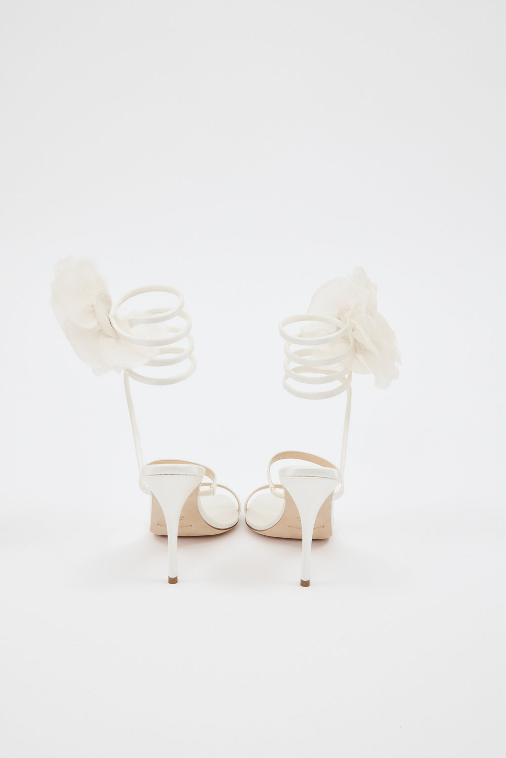 Oversized Flower Cream Spiral Sandals - Désordre Boutique