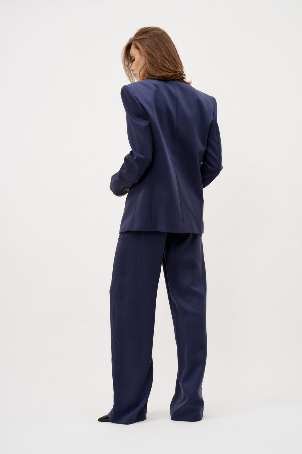 Oversized Single Button Navy Blazer - Désordre Boutique