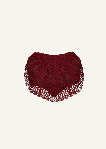 Padded Hip Crochet Bordeaux Skirt - Désordre Boutique