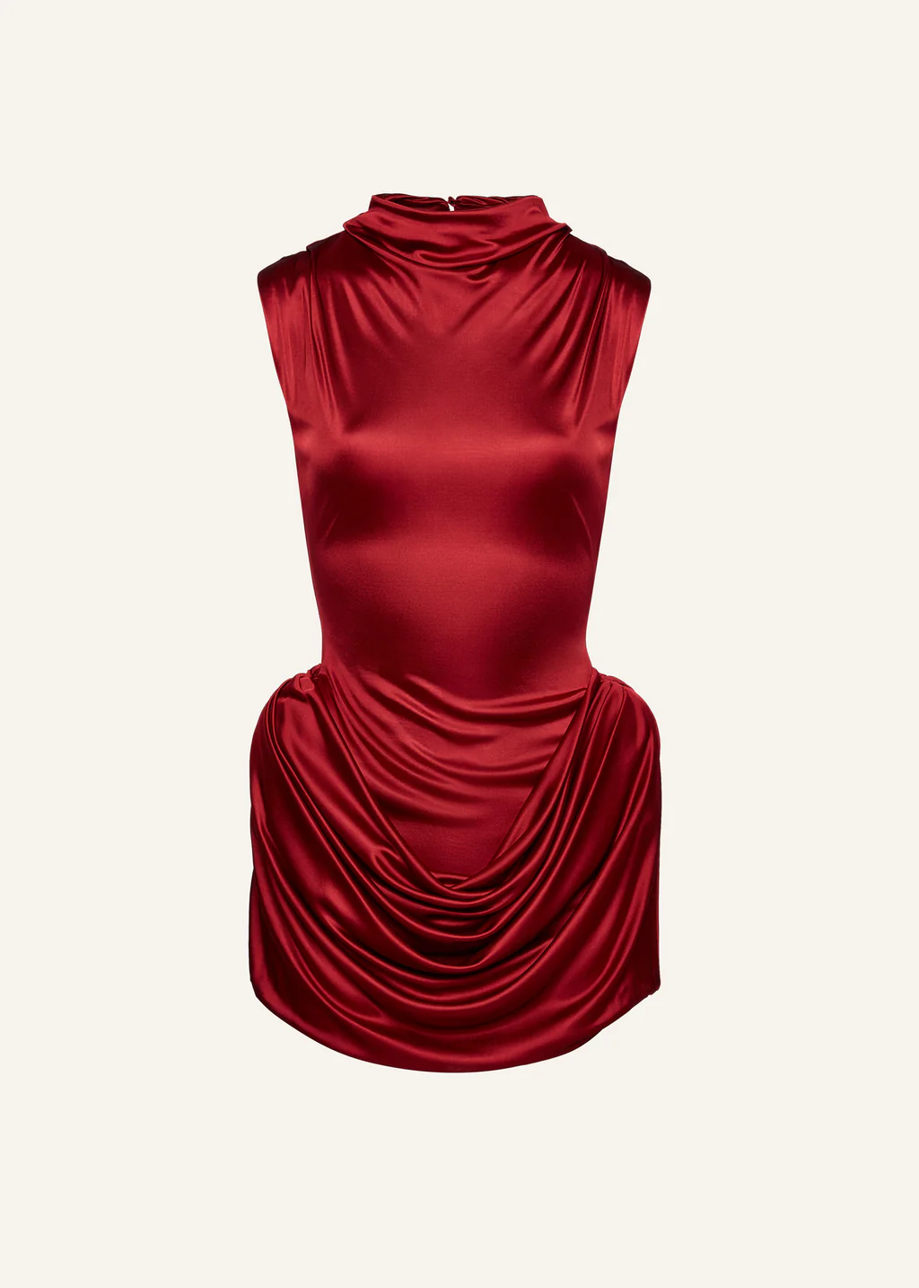 Padded Hip Mini Red Dress - Désordre Boutique