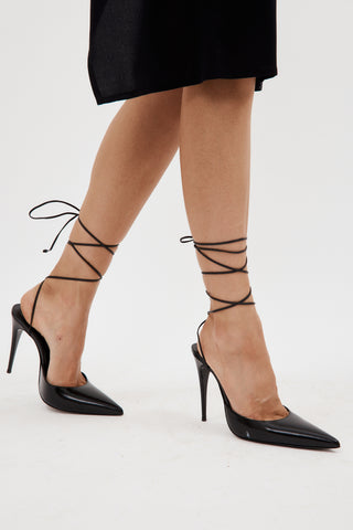 Pumps with ankle ties best sale