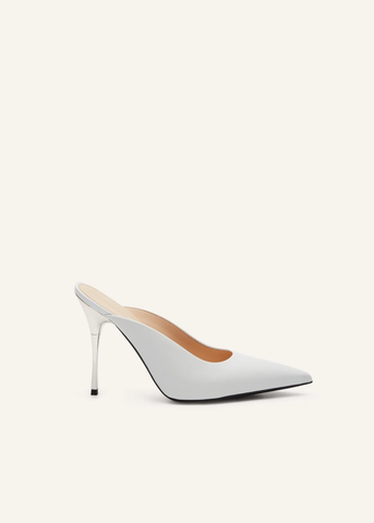 Pointed Toe Leather White Mules - Désordre Boutique