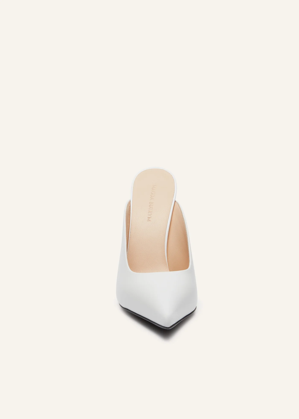 Pointed Toe Leather White Mules - Désordre Boutique