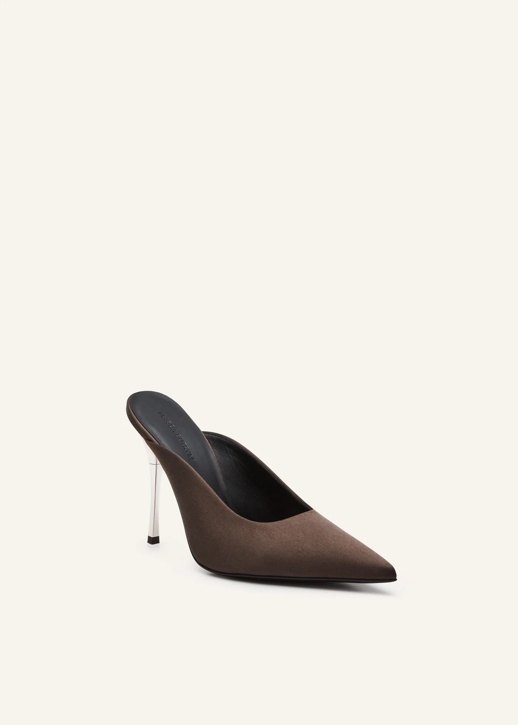 Pointed Toe Satin Brown Mules - Désordre Boutique