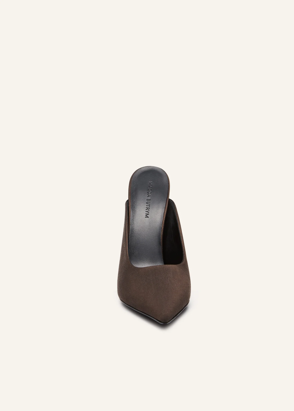 Pointed Toe Satin Brown Mules - Désordre Boutique