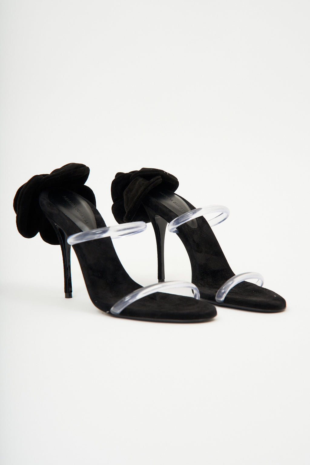 PVC Flower Heel Black Mule - Désordre Boutique