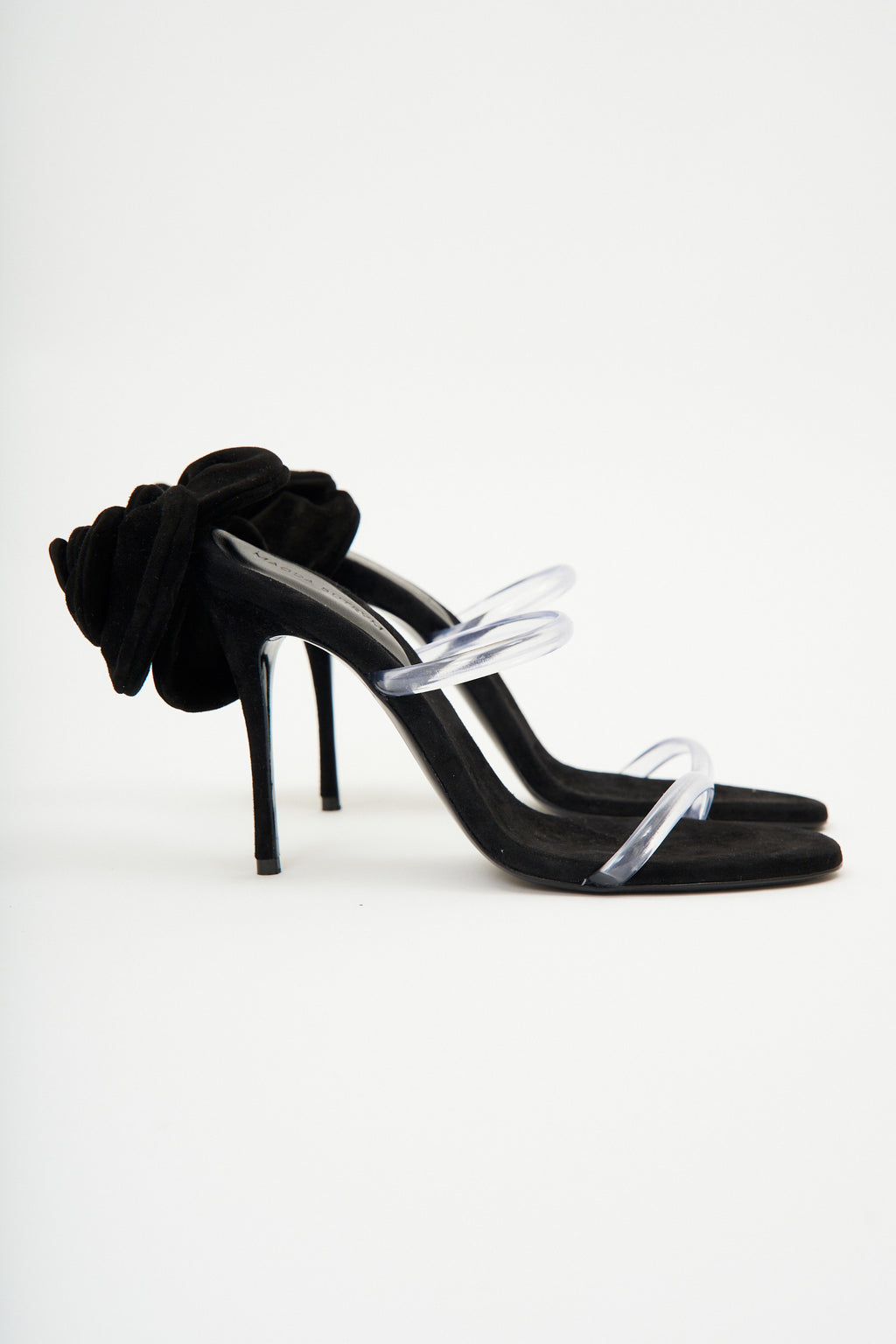 PVC Flower Heel Black Mule - Désordre Boutique