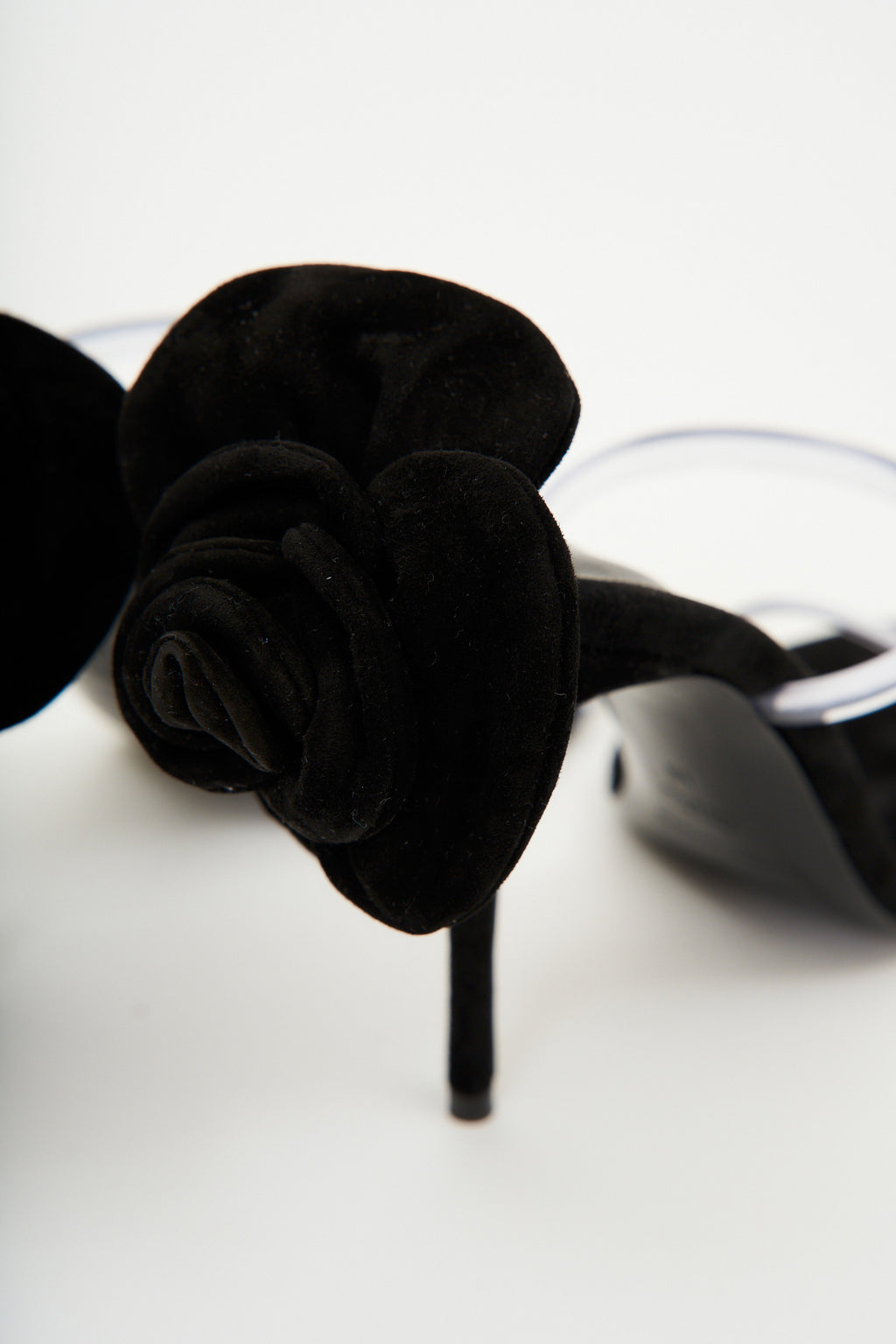 PVC Flower Heel Black Mule - Désordre Boutique