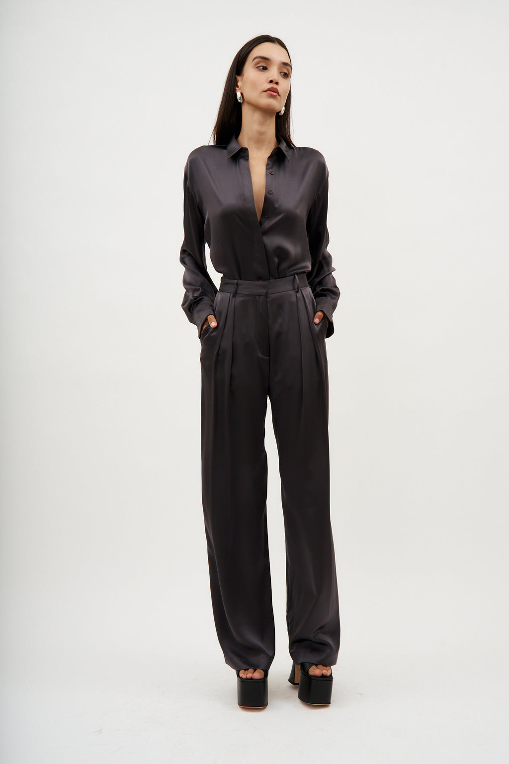 Relaxed Silk Grey Boy Pant - Désordre Boutique