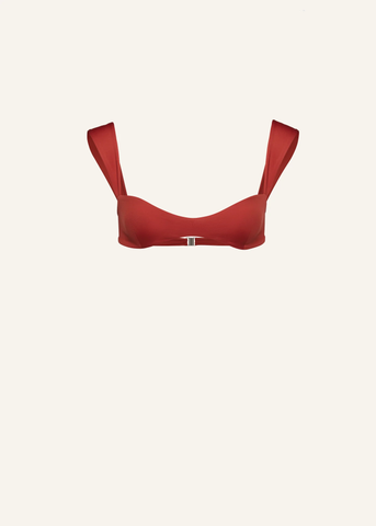 Retro Bustier Rust Swim Top - Désordre Boutique