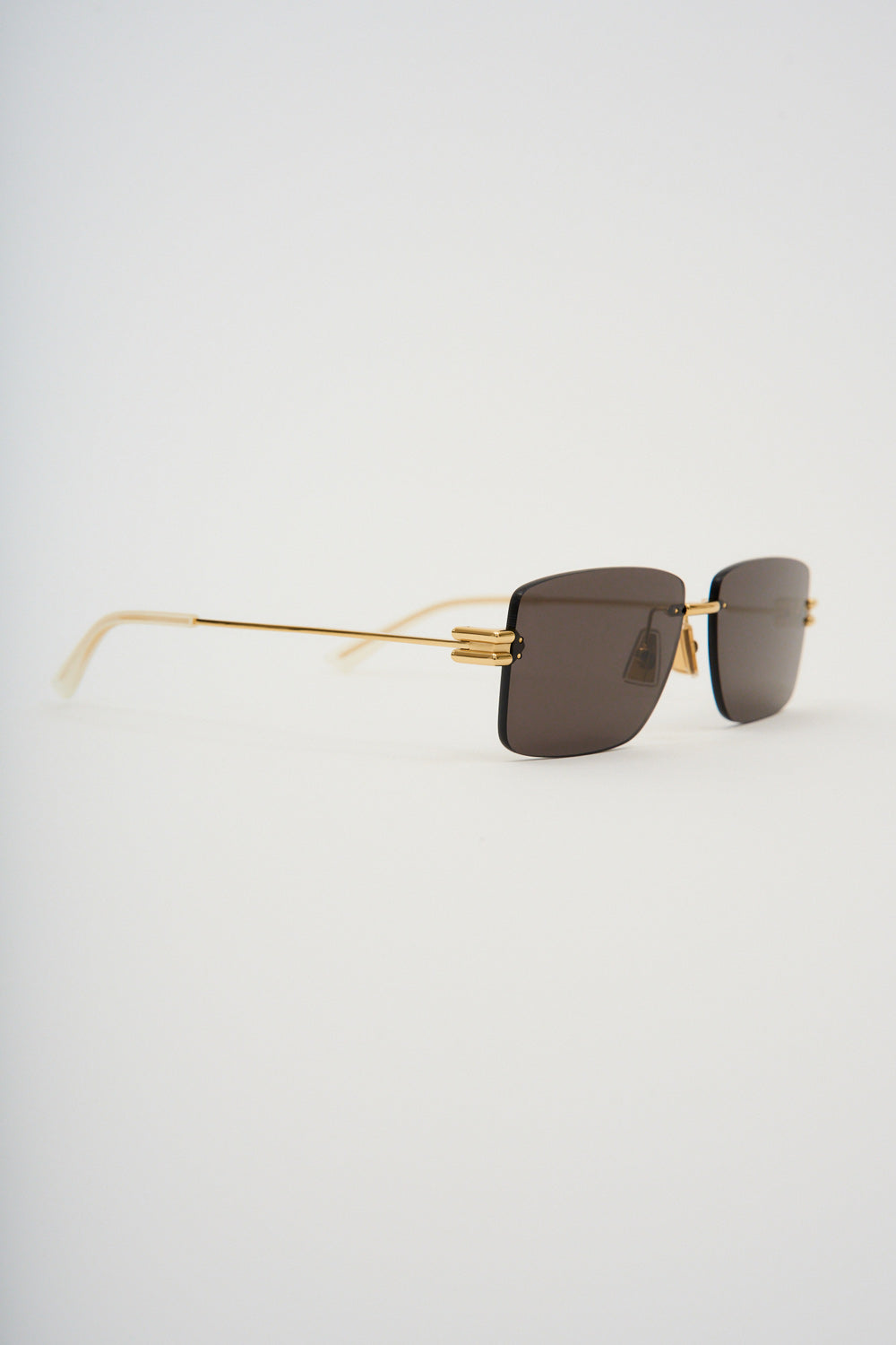 Rimless Rectangular Gold Sunglasses - Désordre Boutique