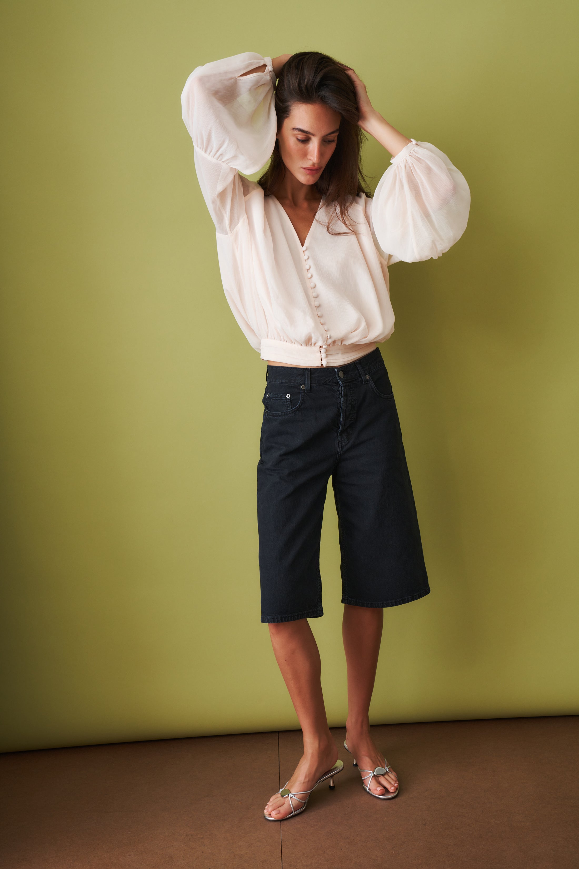 Chiffon V-neck Top - DÉSORDRE