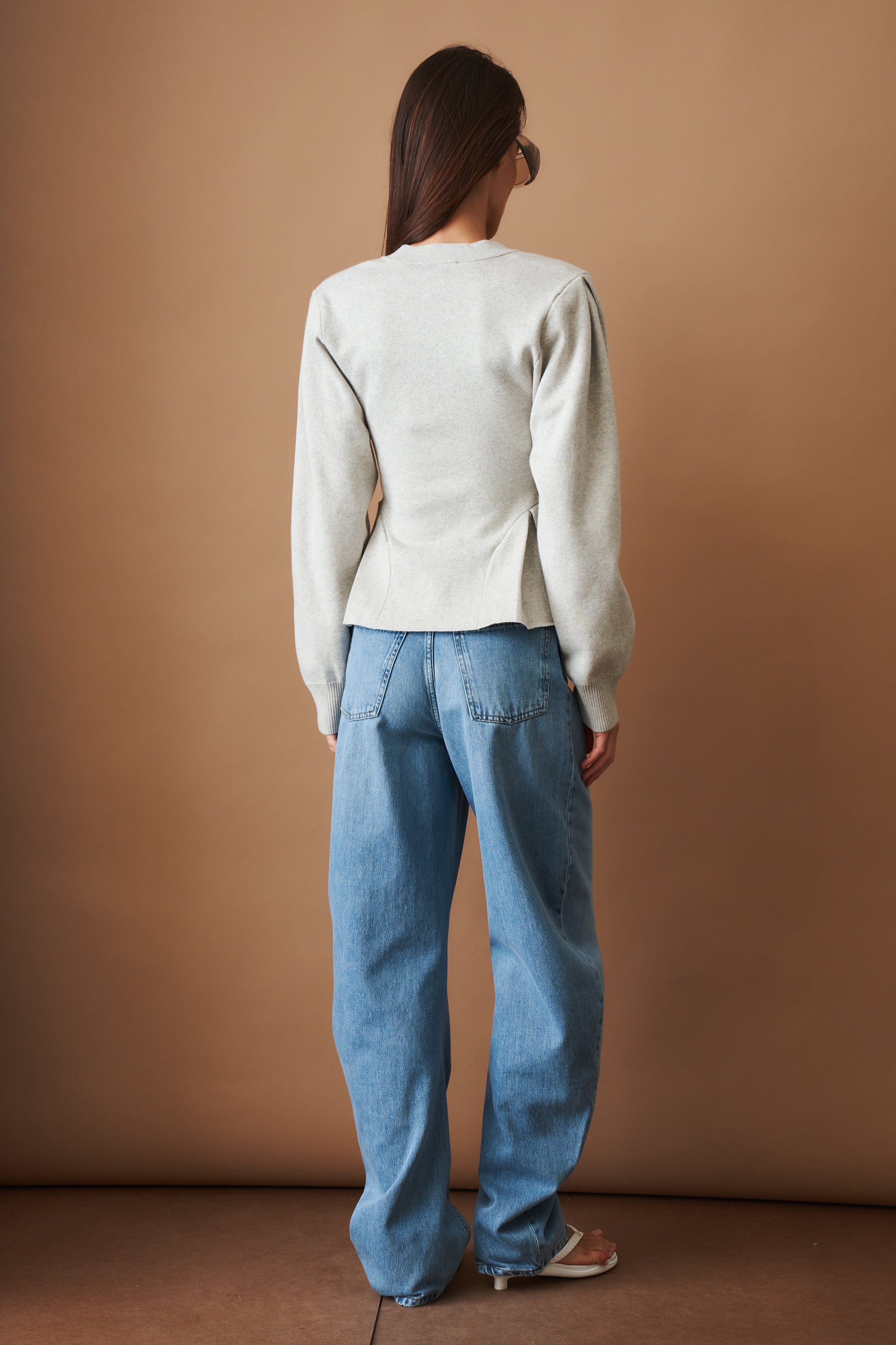 Peplum Knit Cardigan - DÉSORDRE