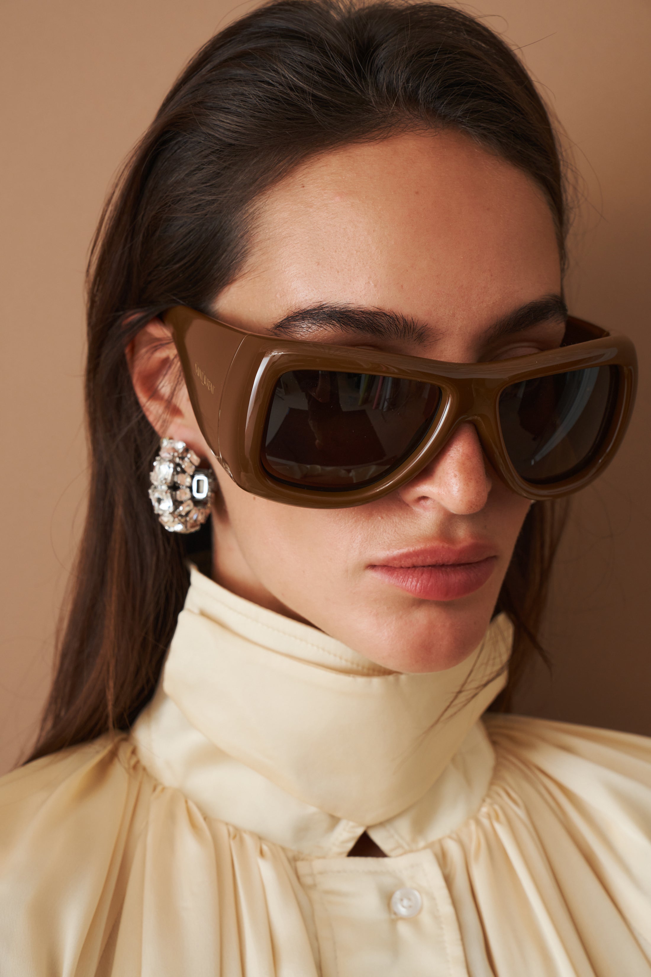 Square Howl Transparent Cognac Sunglasses - DÉSORDRE