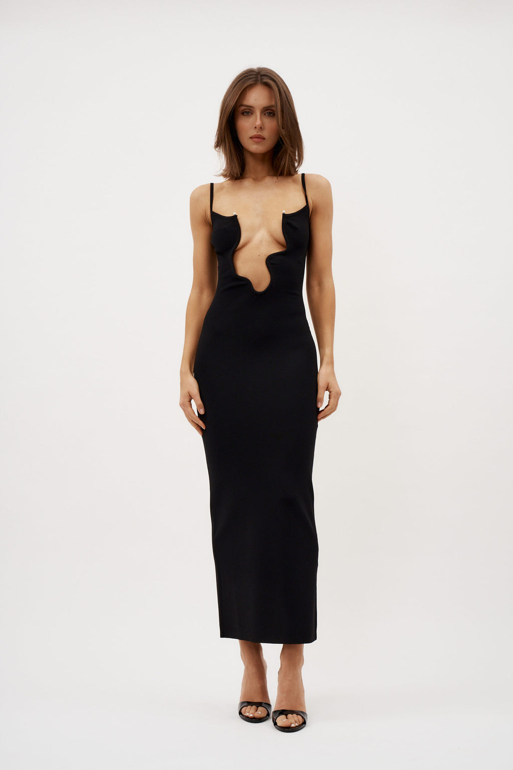 Salacia Wire Column Black Dress - Désordre Boutique