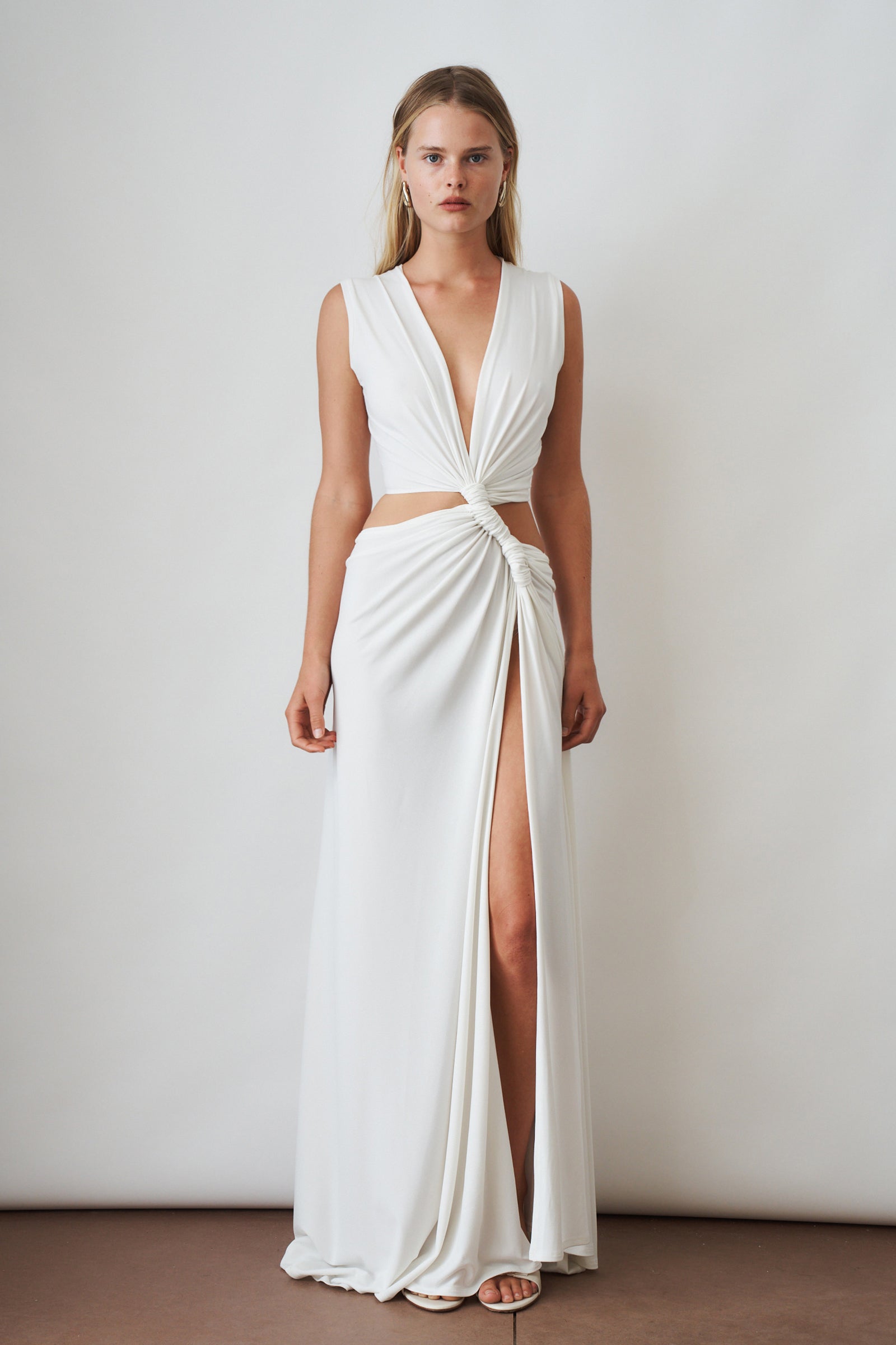Triple Loop Dress White - DÉSORDRE