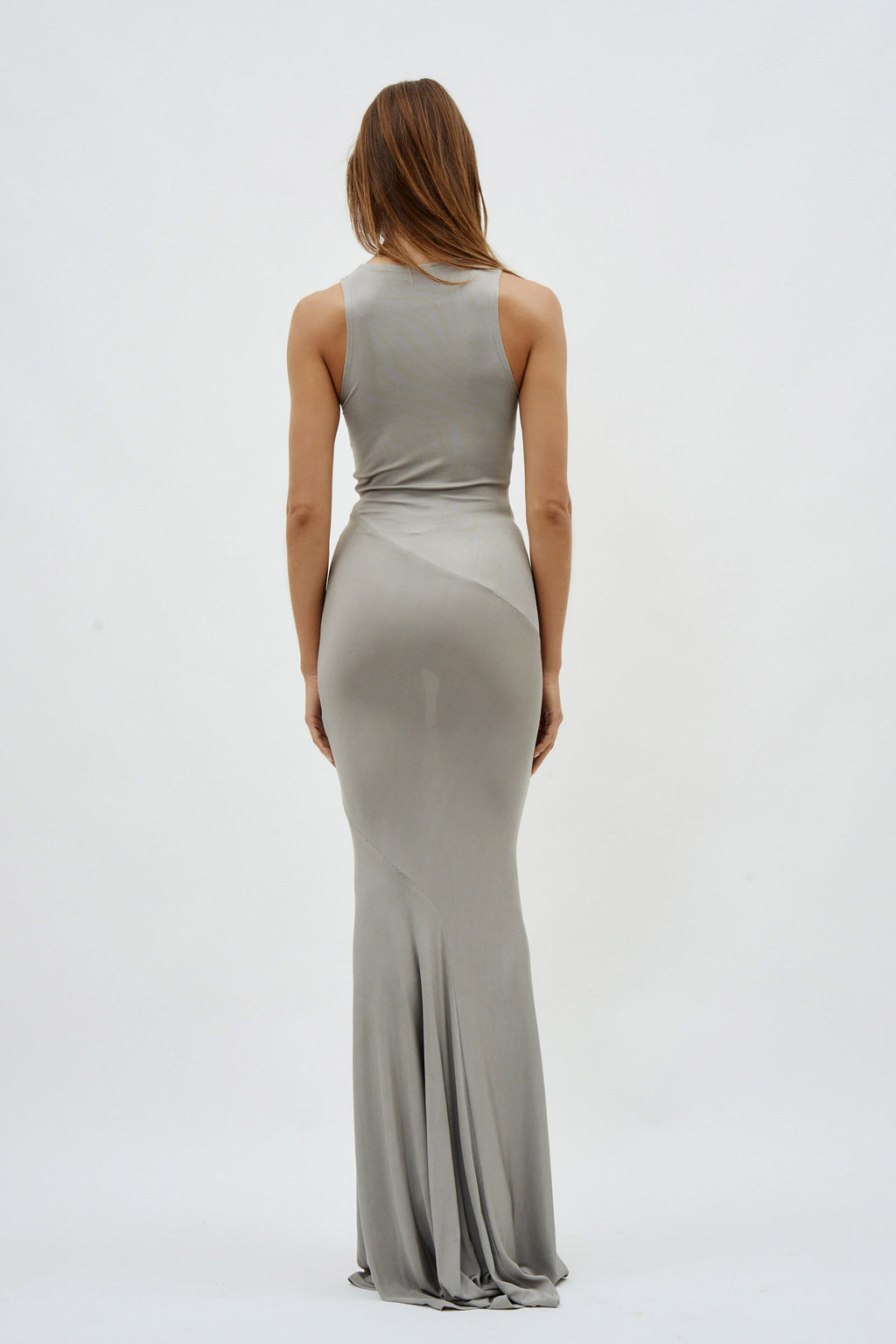 Sleeveless Bias Long Grey Dress - Désordre Boutique