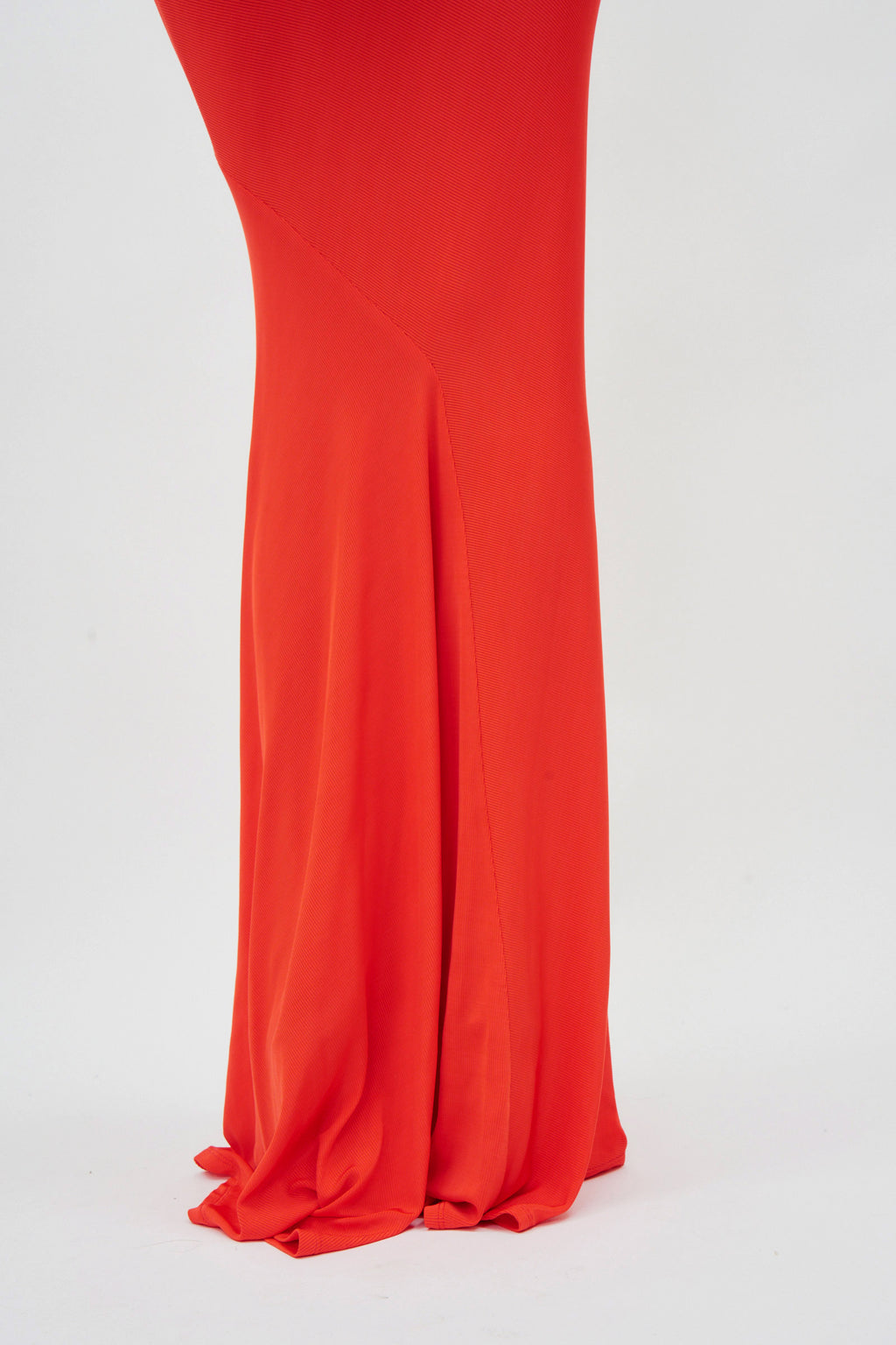 Sleeveless Bias Long Tangerine Red Dress - Désordre Boutique