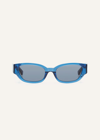 Slim Rectangular Blue Sunglasses - Désordre Boutique