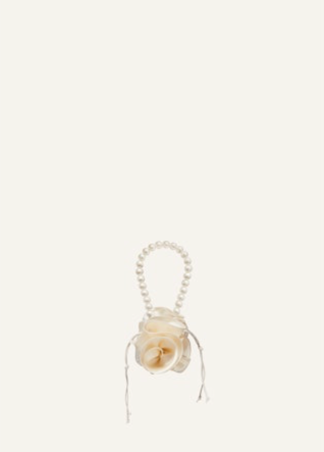 Small Satin Pearl Cream Bag - Désordre Boutique