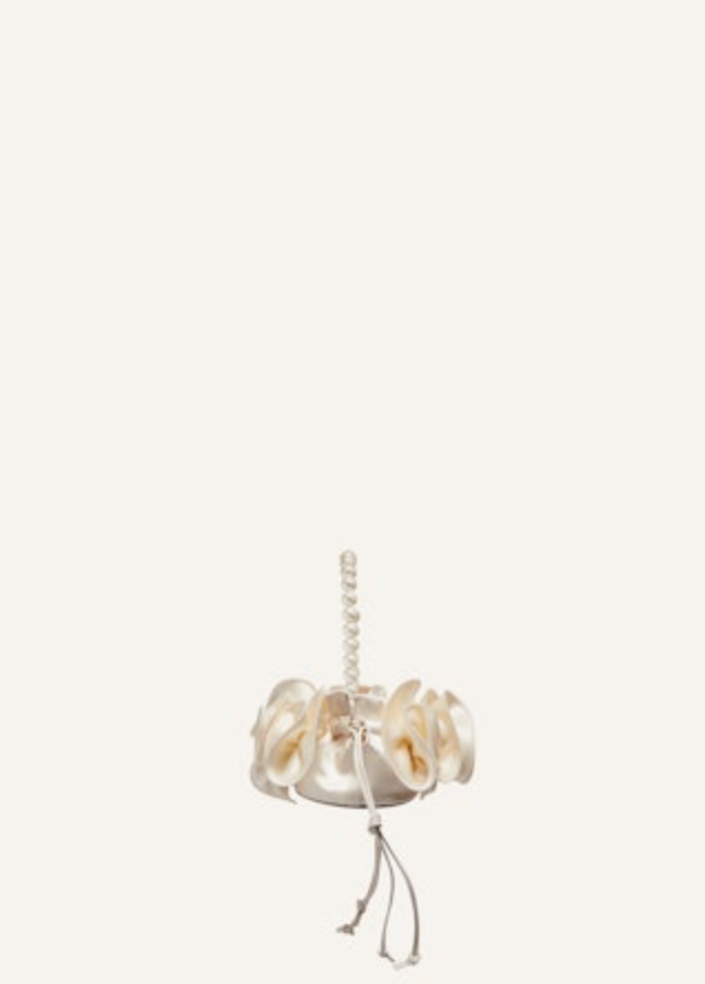 Small Satin Pearl Cream Bag - Désordre Boutique