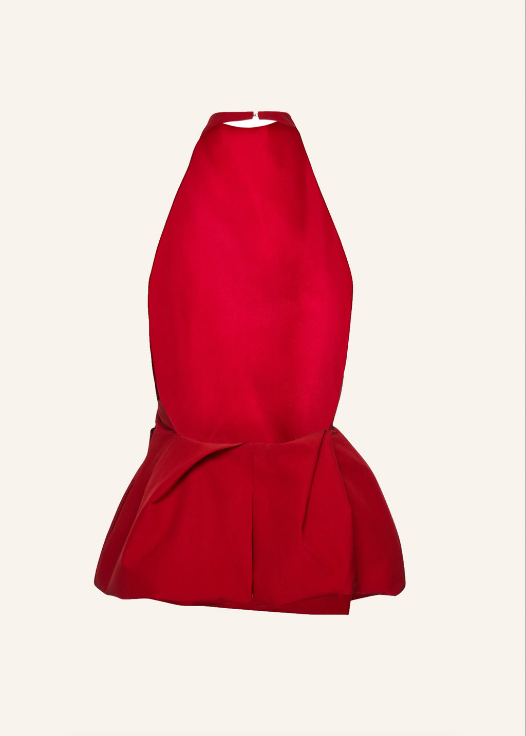 Halter Peplum Red Top