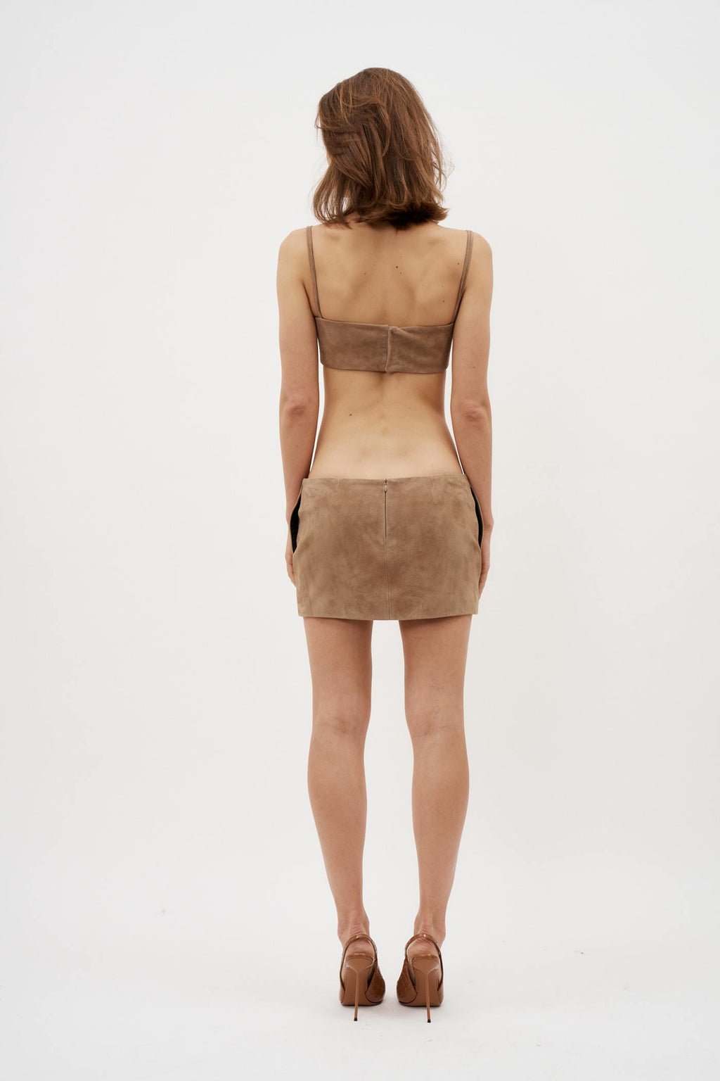 Sweetheart Brown Suede Bra Top - Désordre Boutique