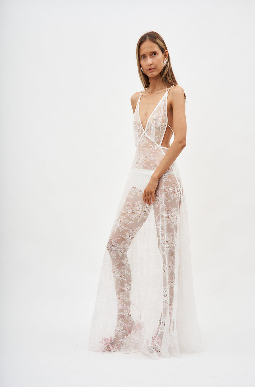 Tash Lace Maxi White Dress - Désordre Boutique