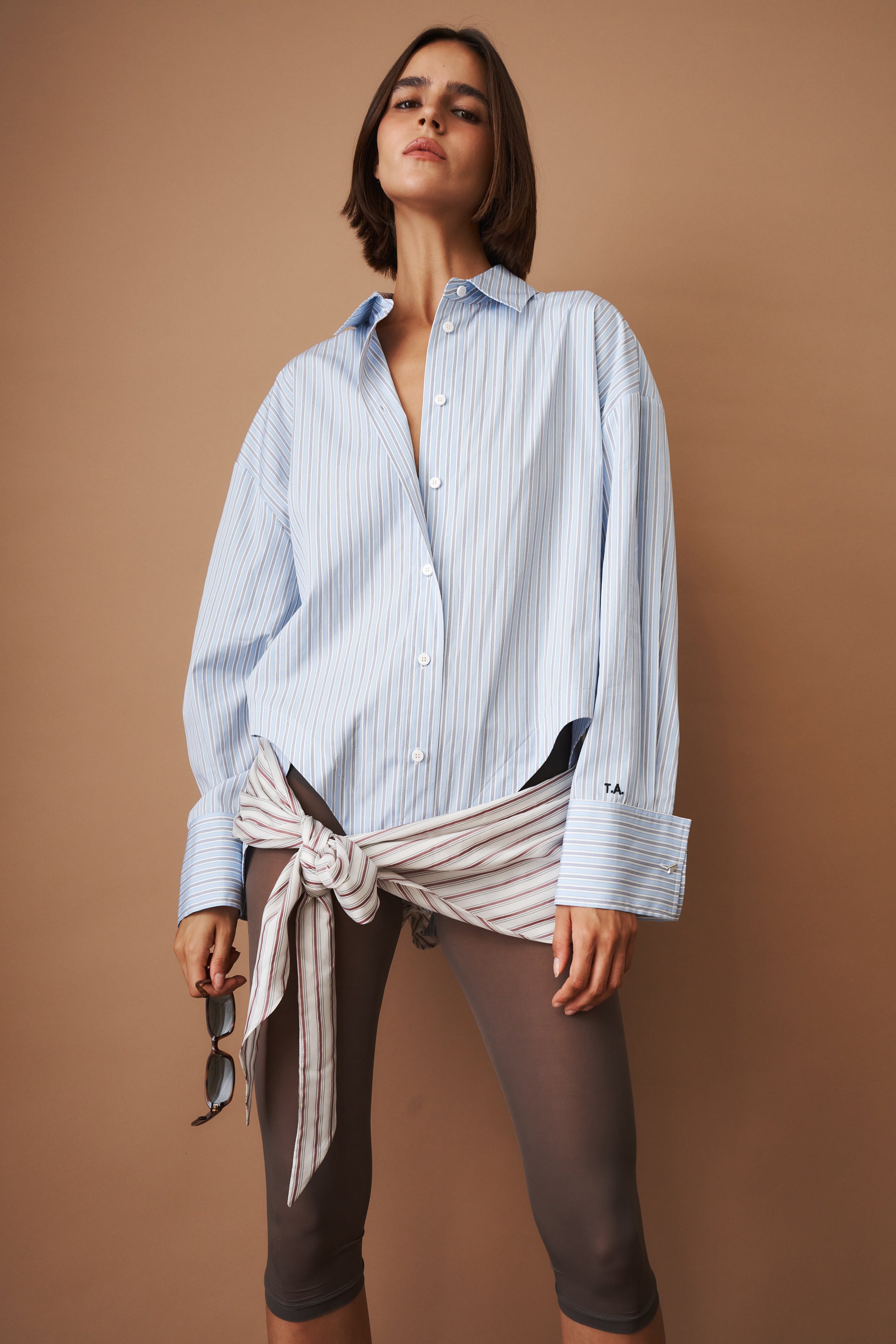 Blue Mini Shirt Dress - DÉSORDRE