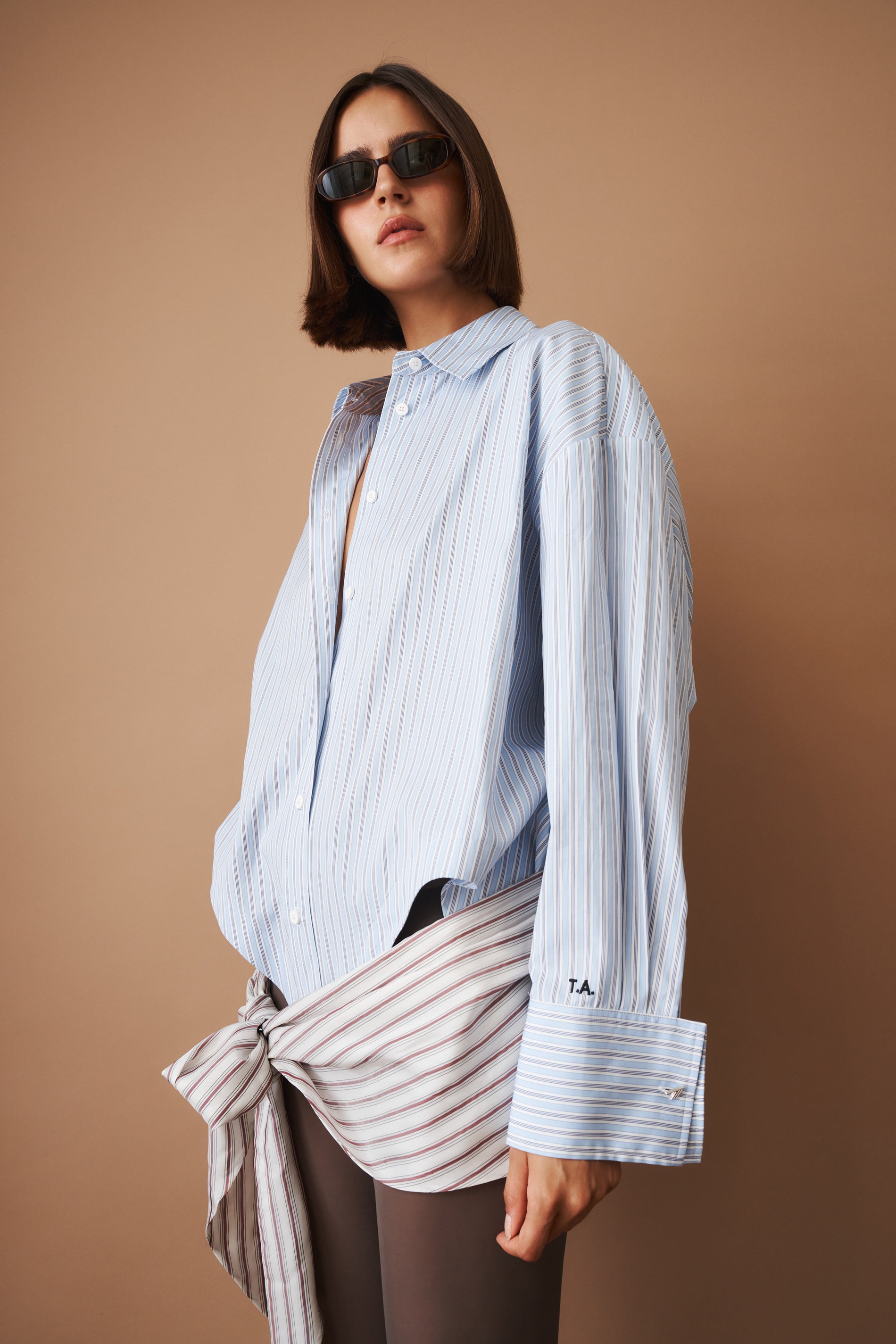 Blue Mini Shirt Dress - DÉSORDRE
