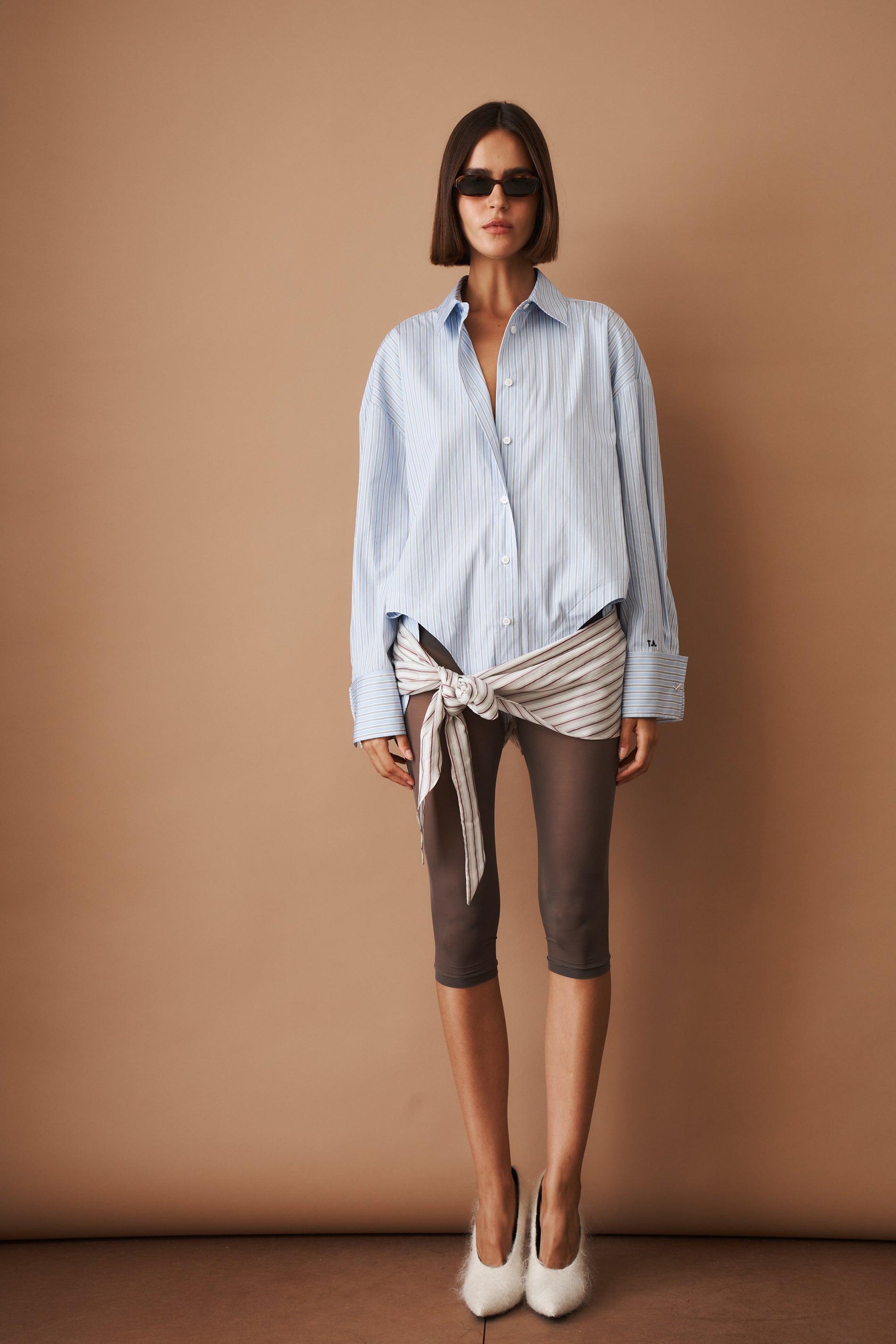 Blue Mini Shirt Dress - DÉSORDRE